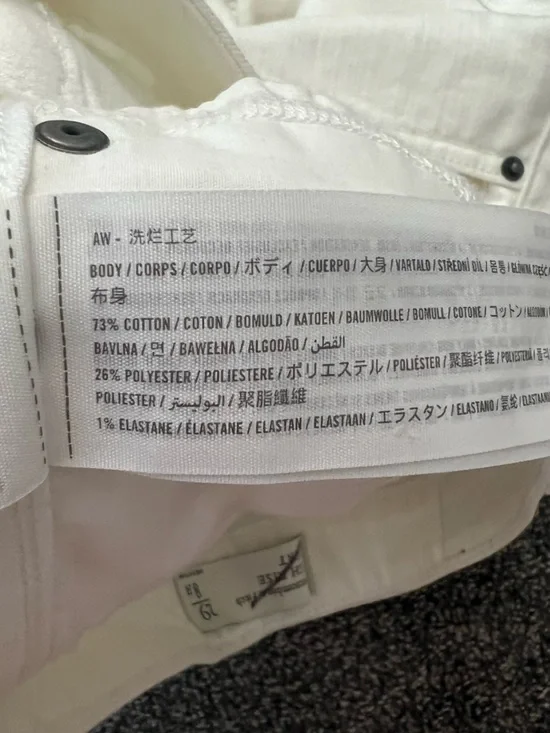 Abercrombie & Fitch White Distressed High-Rise Denim Shorts - Picture 5 of 8